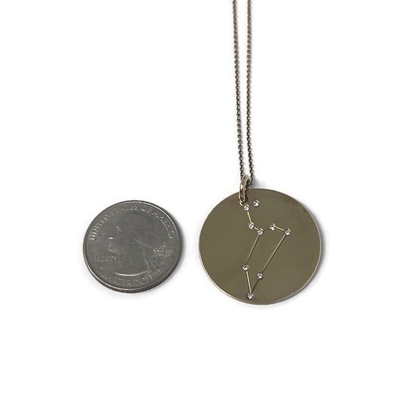 ✨NWT✨Leo Zodiac Constellation Gold Over Sterling 925 Pendant Necklace - Picture 4 of 6